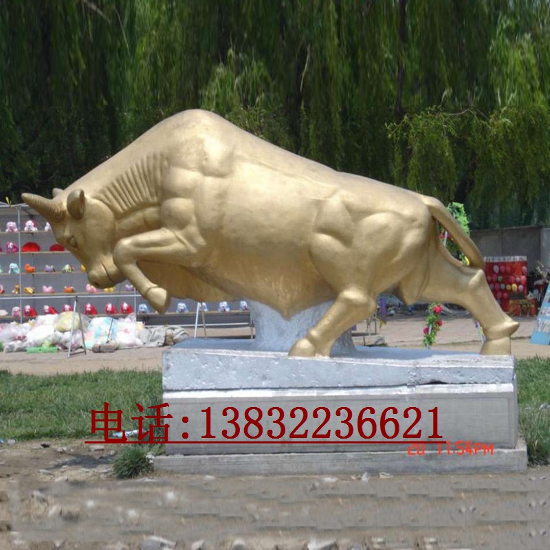 农耕动物黄牛不锈钢雕塑制作