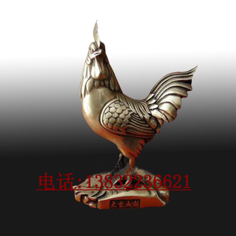 金属铁艺家禽公鸡雕塑制作