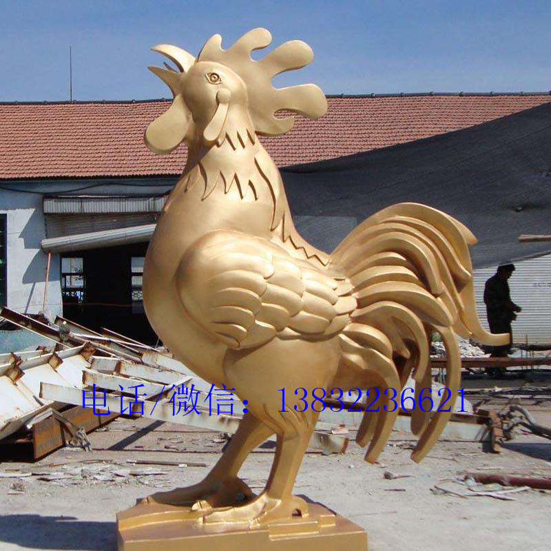 公园不锈钢动物鸡雕塑厂家